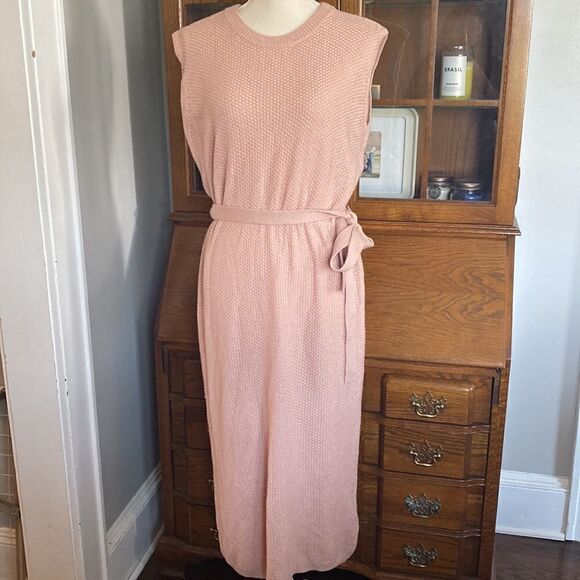 Anthropologie - Callahan Belted Knit Midi Dress - Mauve - Picture 11 of 14